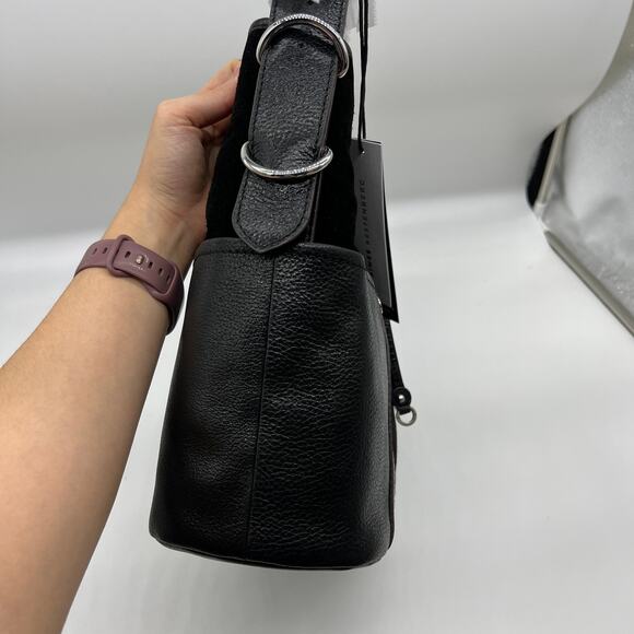 Aimee Kestenberg About Town Suede Drawstring Bags Black - Picture 8 of 16